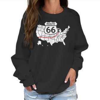 Route 66 V2 Men Women T-Shirt Graphic Print Casual Unisex Tee Women Sweatshirt | Favorety