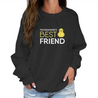 Rubber Duck Debugging Programmers Best Friend Funny Coder Women Sweatshirt | Favorety CA