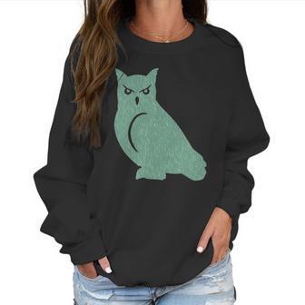 Sage Green Owl Silhouette Artwork Women Sweatshirt | Favorety CA