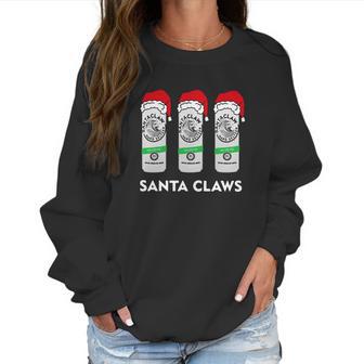 Santa Claws White Claw Hard Seltzer Christmas Shirt Women Sweatshirt | Favorety UK