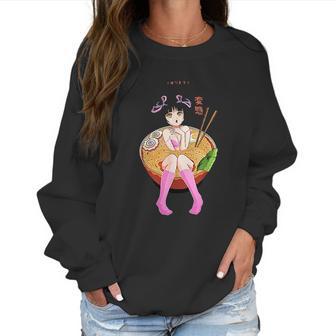 Send Noods Design Ramen Noodle Bowl Shabu Shabu Anime Hentai Women Sweatshirt | Favorety