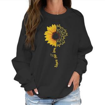 Share The Love Sunflower Sign Language Women Sweatshirt | Favorety