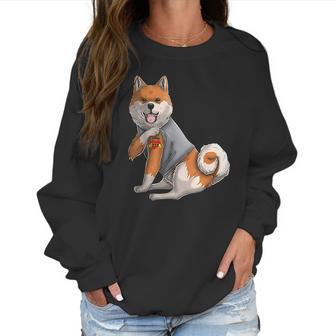 Shiba Inu I Love Mom Tattoo Dog Women Sweatshirt | Favorety CA