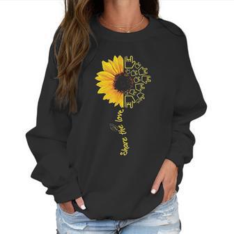 Sign Language Asl American Sunflower Share The Love Women Sweatshirt | Favorety