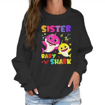 Sister Of The Baby Shark Birthday Sister Shark Women Sweatshirt | Favorety DE