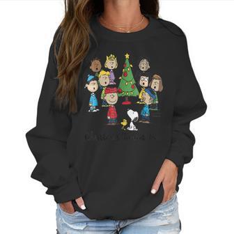 Snoopy Peanuts Christmas Time Is Here Women Sweatshirt | Favorety AU