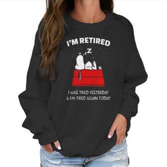 Snoopy Retired Shirt Women Sweatshirt | Favorety AU