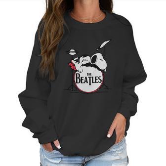 Snoopy Sleeping On The Drum Still Miss Ringo Starr The Beatles Shirt Women Sweatshirt | Favorety CA