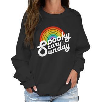 Spooky Scary Sunday Rainbow Funny Spooky Scary Sunday Trendy Funny Gift Women Sweatshirt | Favorety DE