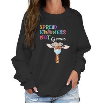 Spread Kindness Not Germs Funny Cute Giraffe Lover Social Distancing Women Sweatshirt | Favorety UK