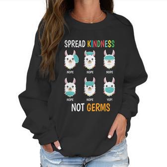 Spread Kindness Not Germs Llama Wrong Social Distancing Women Sweatshirt | Favorety AU