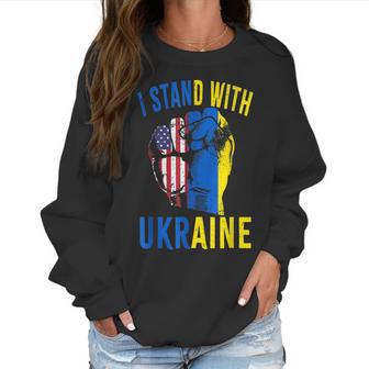 I Stand With Ukraine Flag American Flag Support Ukraine Men Women T-Shirt Graphic Print Casual Unisex Tee Women Sweatshirt | Favorety DE