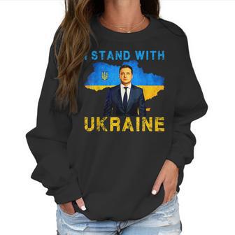 I Stand With Ukraine Volodymyr Zelensky Ukrainian Flag Men Women T-Shirt Graphic Print Casual Unisex Tee Women Sweatshirt | Favorety AU