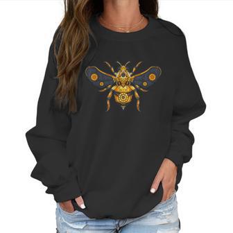 Steampunk Bee Mechanical Steam Powered Gears To Fly Women Sweatshirt | Favorety DE