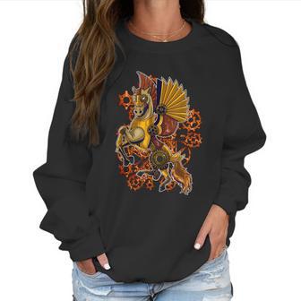 Steampunk Horse Mechanical Gears Pegasus Art Graphic Women Sweatshirt | Favorety CA