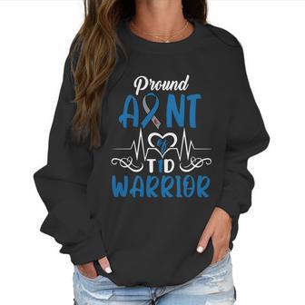 T1d Proud Aunt Diabetes Awareness Type 1 Insulin Pancreas Gift Graphic Design Printed Casual Daily Basic Women Sweatshirt | Favorety DE