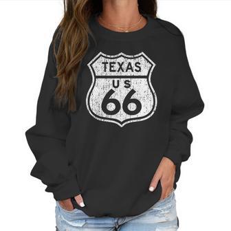 Texas Historic Route 66 Distressed Graphic Men Women T-Shirt Graphic Print Casual Unisex Tee Women Sweatshirt | Favorety DE