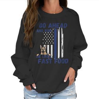 Thin Blue Line Flag K-9 German Shepherd Police Dog Men Women Women Sweatshirt | Favorety UK