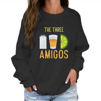 The Three Amigos Art Cool How To Drink Tequila Art Gift Women Sweatshirt | Favorety UK