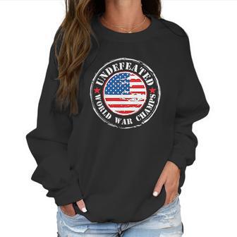 Undefeated World Champ Graphic Novelty Sarcastic Women Sweatshirt | Favorety UK