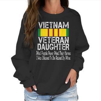 Vietnam Veteran Daughter American Flag Military Us Patriot Women Sweatshirt | Favorety DE