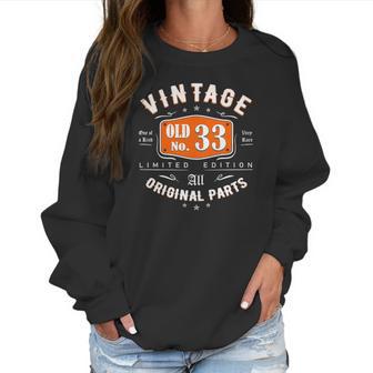 Vintage 1988 Gift For Women Men 33 Years Old 33Rd Birthday Women Sweatshirt | Favorety UK