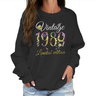 Vintage 1989 Tee 32 Years Old Sunflowers Floral 32Nd Birthday Women Sweatshirt | Favorety AU