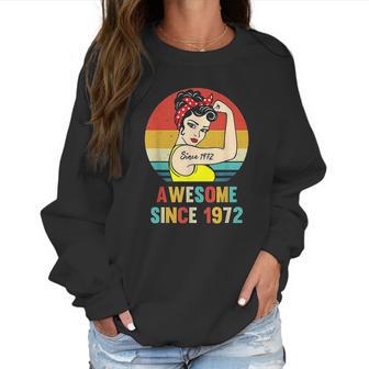 Vintage 49Th Birthday 1972 Women Gift For 49 Year Old Woman Women Sweatshirt | Favorety AU