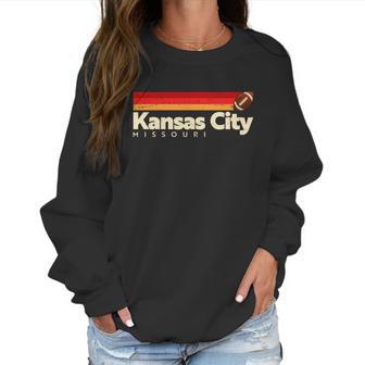 Vintage Retro Kansas City Missouri Football Women Sweatshirt | Favorety UK