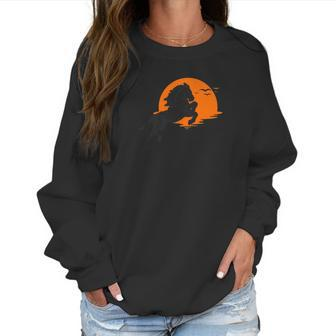 Wild Black Horse Stallion Cute Sunset Horse Lover Women Sweatshirt | Favorety