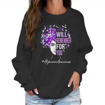 I Will Remember For You Alzheimer Awareness Womens Butterfly Women Sweatshirt | Favorety CA