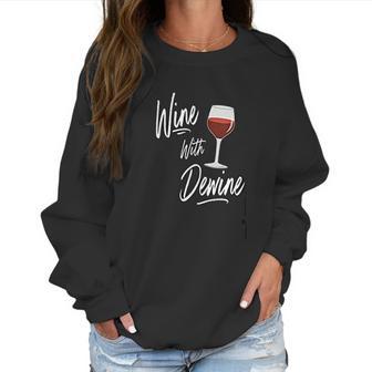 Wine With Dewine Drinking Game Ohio Mike Dewine Women Sweatshirt | Favorety DE