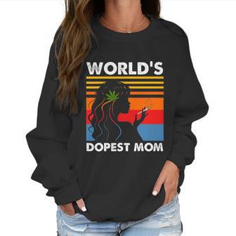 Worlds Dopest Mom Weed Soul Cannabis Vintage Women Sweatshirt | Favorety AU