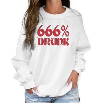 666 Drunk Satanism Women Sweatshirt | Favorety CA