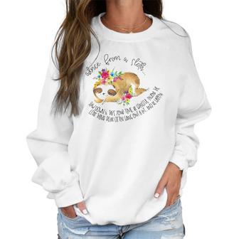 Advice From A Sloth Graphic Women Sweatshirt | Favorety CA