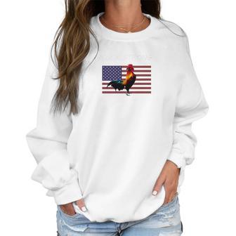 American Rooster Chicken Cock Strong Usa Pride Women Sweatshirt | Favorety UK