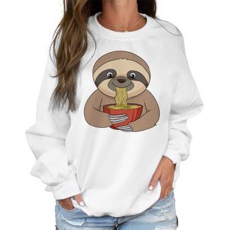 Anime Sloth Ramen Noodles Women Anime Women Sweatshirt | Favorety UK