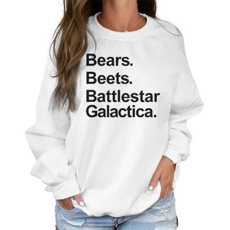 Bears Beets Battlestar Galactica Funny Sport Women Sweatshirt | Favorety AU