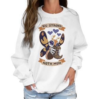 Big Strong Moth Mom Mothra Athletic Gray Women Sweatshirt | Favorety DE