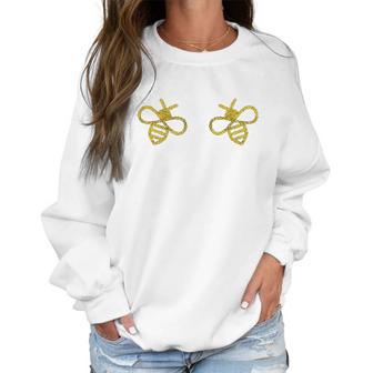 Boo Bees Funny Bug Breasts Innuendo Boobies Graphic Women Sweatshirt | Favorety UK