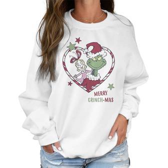 Christmas Grinchmas Heart Graphic Women Sweatshirt | Favorety AU