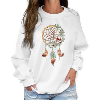 Colorful Dreamcatcher Feathers Tribal Native American Indian Women Sweatshirt | Favorety CA