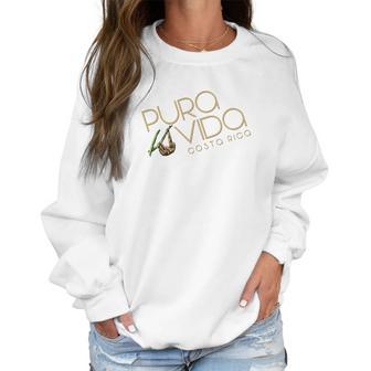 Costa Rica Summer Sloth Pura Vida National Motto Women Sweatshirt | Favorety UK