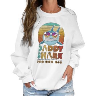 Daddy Shark Funny Fathers Day Best Christmas Gifts For Dad Women Sweatshirt | Favorety UK