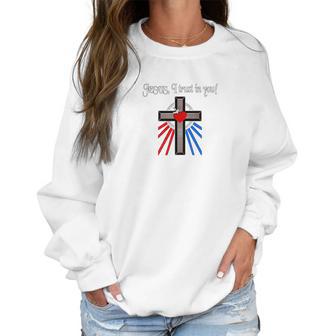 Divine Mercy Chaplet Prayer Jesus I Trust In You Women Sweatshirt | Favorety DE