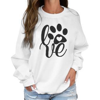 Dog Mom Life Cute Dog Paw Print Women Sweatshirt | Favorety AU