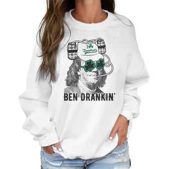 Drankin Funny Saint Patricks Day Clover Beer Franklin Irish Women Sweatshirt | Favorety CA