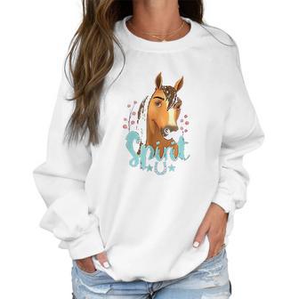 Dreamworks Riding Free Spirit Horseshoe Women Sweatshirt | Favorety