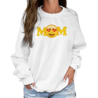 Emoji Mothers Day For Women Mom Heart Eyes Emoji Love Women Sweatshirt | Favorety DE