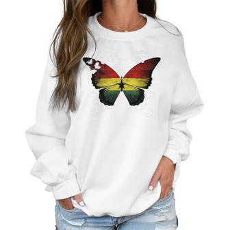 Ghana Flag Ghanaian Flag Butterfly Women Sweatshirt | Favorety AU